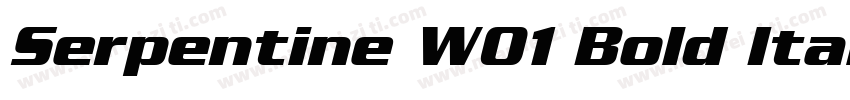 Serpentine W01 Bold Italic字体转换
